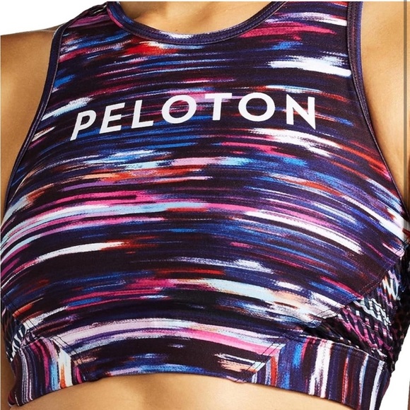 NWT Peloton Melody High Neck Sports Bra Lightweight Comfort Fit Womens Size‎ S - Picture 2 of 7